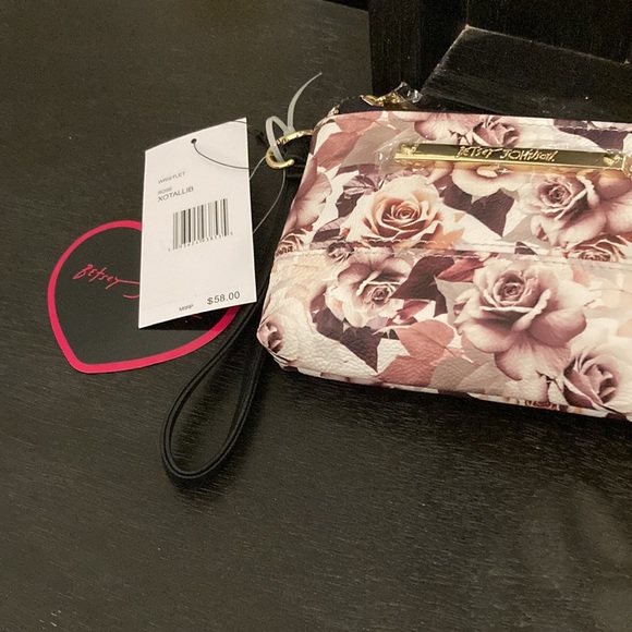 NWT Betsey Johnson floral wristlet - Picture 3 of 4